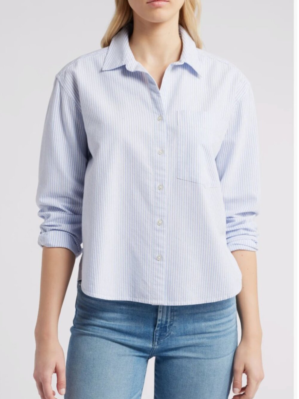 beachlunchlounge Striped Long Sleeve Button Down